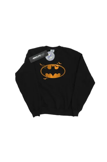 DC Comics Boys Batman Halloween Logo Sweatshirt - Black