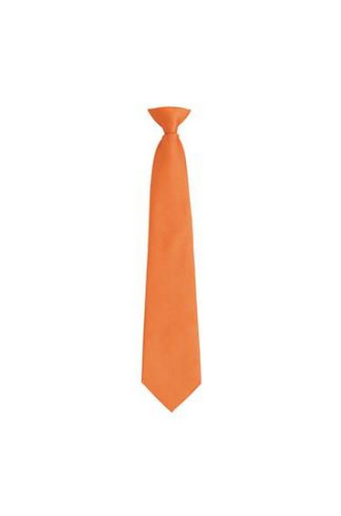 Premier Mens Fashion ”Colours” Work Clip On Tie - Orange