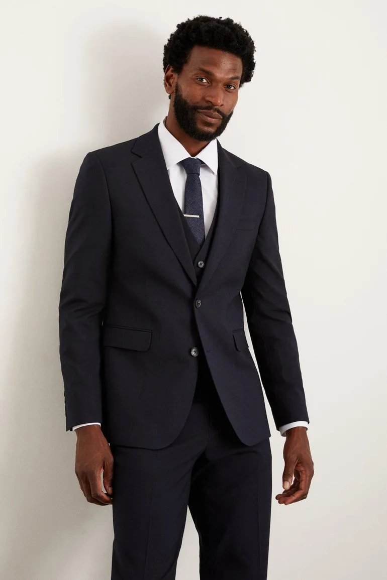 Slim Fit Navy Essential Suit Jacket