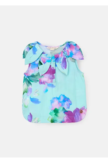Darcy Mint Petal Collar Top