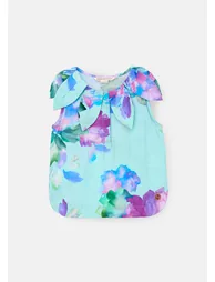 Darcy Mint Petal Collar Top - 2