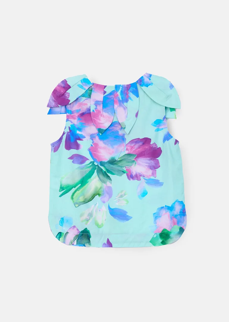 Darcy Mint Petal Collar Top - 3