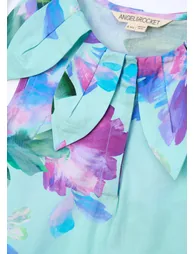 Darcy Mint Petal Collar Top - 4