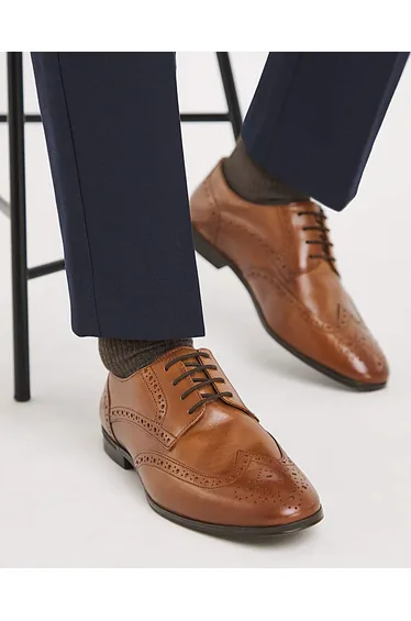 Formal Leather Brogue Extra Wide