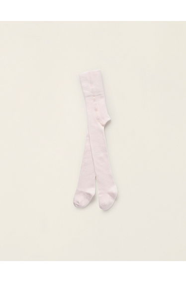Cotton Tights for Newborn Girls, Pink