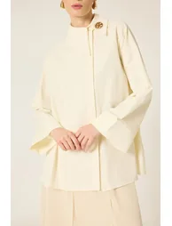 ASYMMETRICAL POPLIN SHIRT - 4