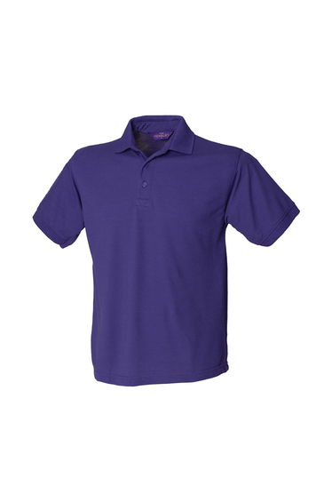 Henbury Mens Polycotton Heavy Polo Shirt - Purple