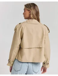 Camel Cropped Trench - 1