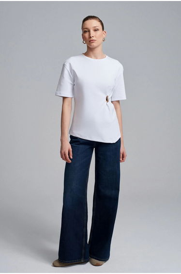 Dilvin Women's Crew Neck Short-sleeve Jersey T-shirt