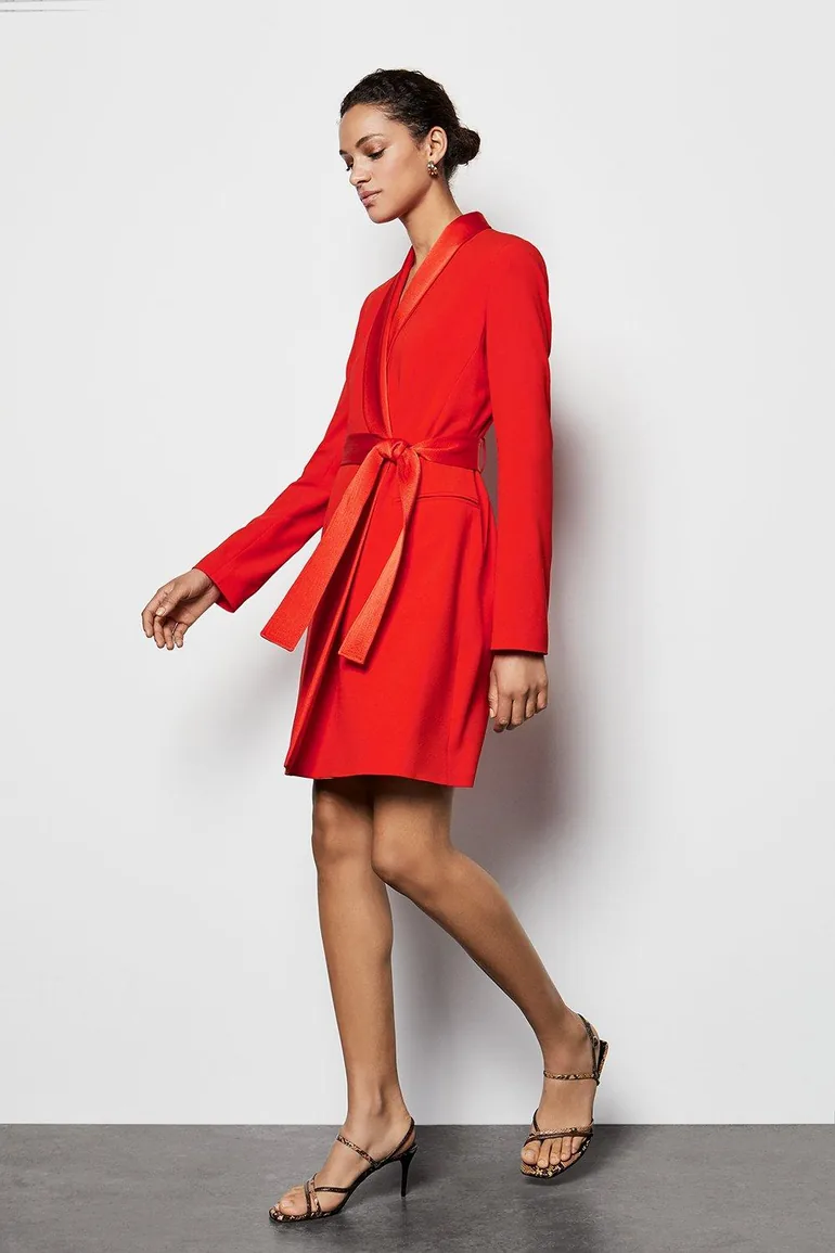 Tuxedo Wrap Dress