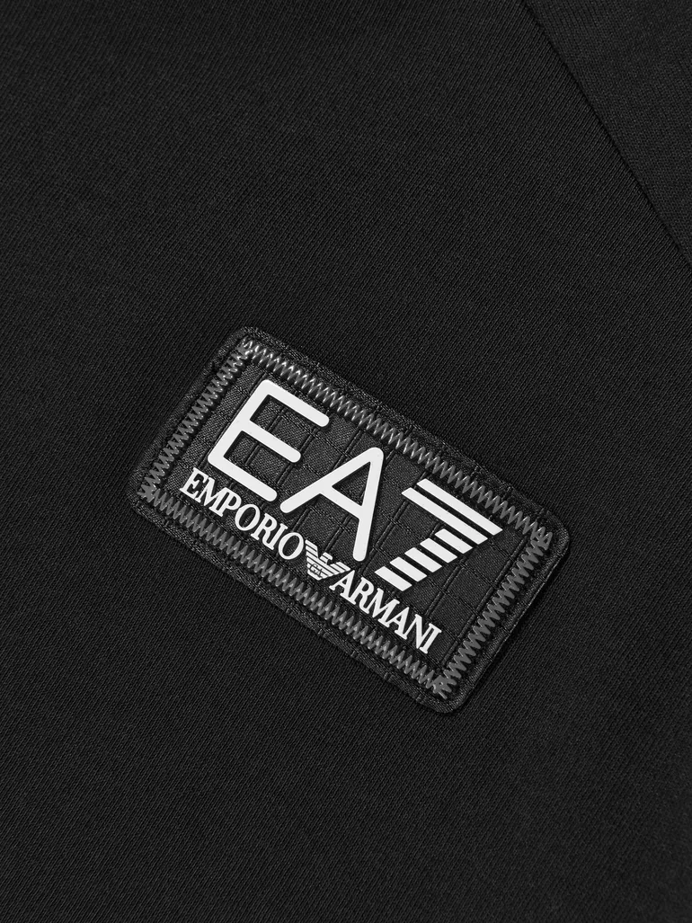 EA7 Emporio Armani Boys Train Logo Tape T-Shirt in Black - 2