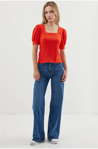 BDART Slim Fit Square Collar Top