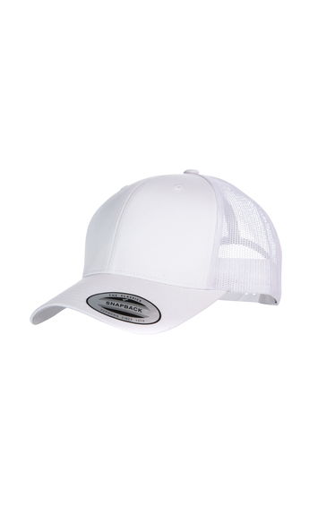 Yupoong Flexfit Retro Snapback Trucker Cap - White/White