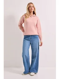Zip Up Knitted Jumper - 1