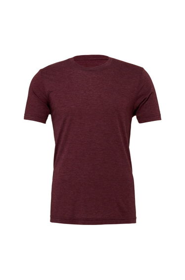 Canvas Triblend Crew Neck T-Shirt / Mens Short Sleeve T-Shirt - Maroon Triblend