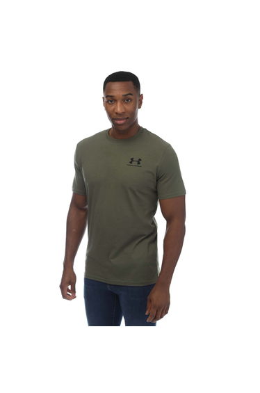 Men's Under Armour Sportstyle Left Chest Short Sleeve T-Shirt in Green