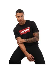 Men's Levis Graphic Set-In Neck T-Shirt in Black - 3