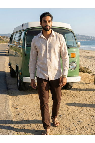 Men Comfort Floral Printed Casual Shirt