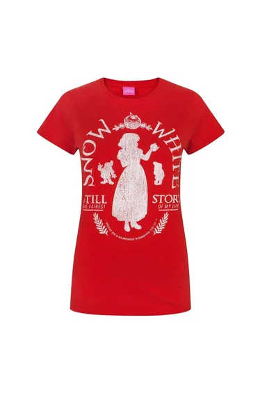 Disney Womens/Ladies Snow White Distressed T-Shirt