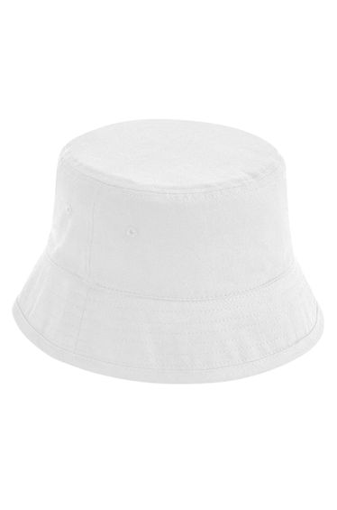 Beechfield Unisex Adult Organic Cotton Bucket Hat - White