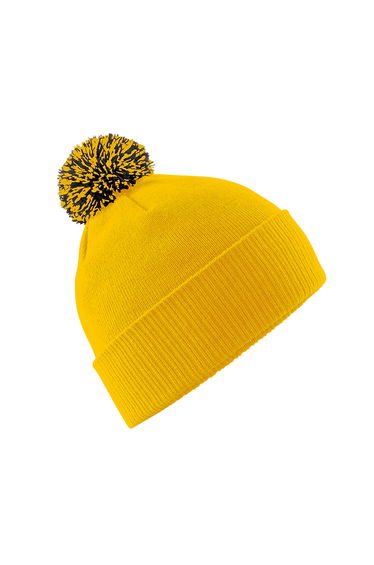 Beechfield Unisex Adult Beanie - Mustard/Off White