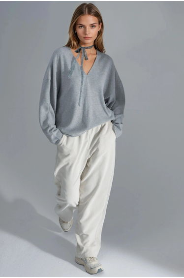 BUSEM V-Neck Long Sleeve Blouse