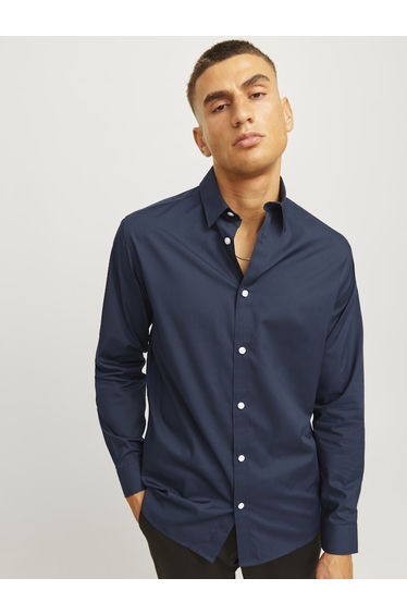 Solid Long Sleeves Shirt with Buttons
