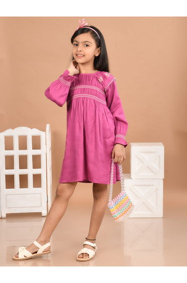 Round Neck Knee Length Dress