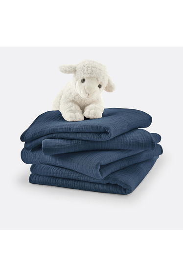 Set of 4 Kumla Large 100% Cotton Muslin Squares
