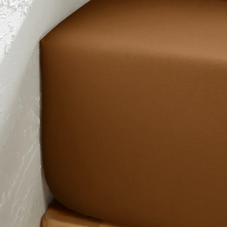 Victor Plain Washed Cotton Satin Fitted Sheet - 2