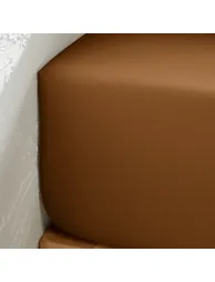 Victor Plain Washed Cotton Satin Fitted Sheet - 2