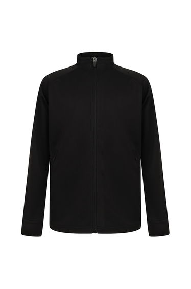 Finden & Hales Childrens/Kids Boys Knitted Tracksuit Top - Black/Black