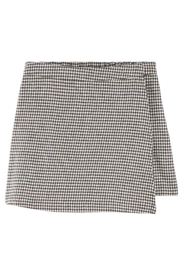 Checked Cotton Skort