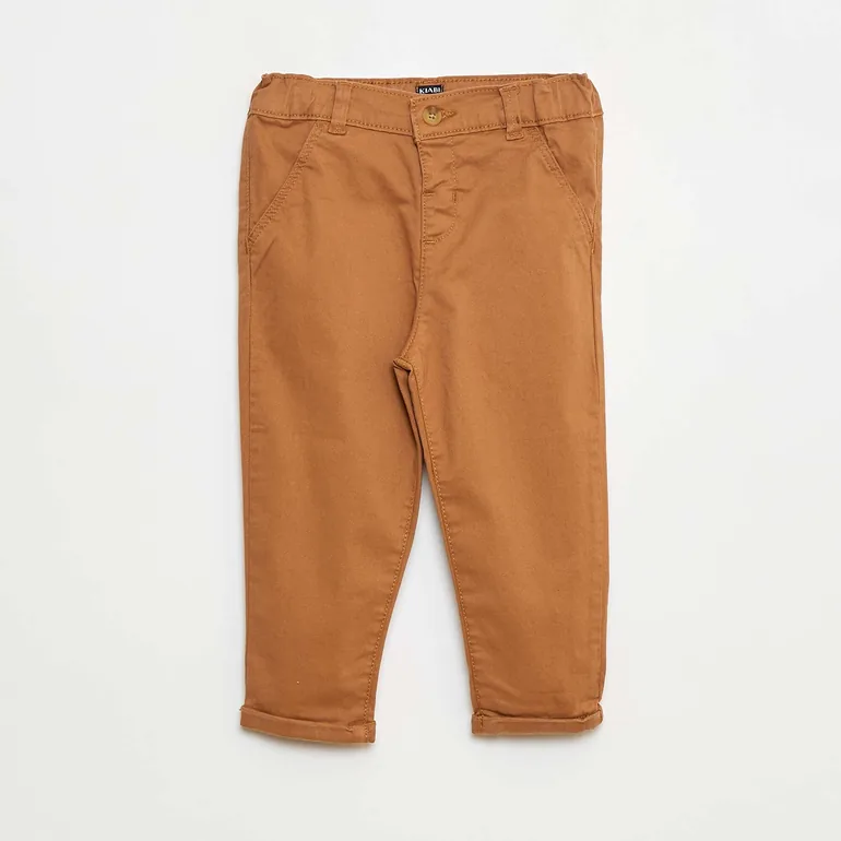 Straight-Leg Stretch Cotton Chinos BEIGE - 2