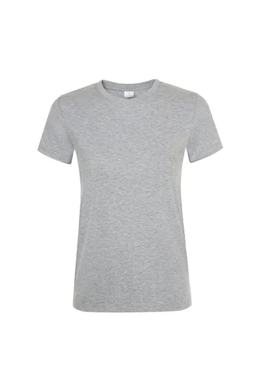 SOLS Womens/Ladies Regent Short Sleeve T-Shirt - Grey Marl