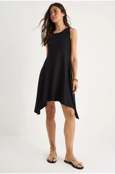 Women's Asymmetrical Cut Thick Strap Comfortable Summer Modal Dress