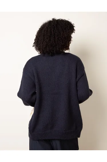 Daisy Large Flower Cardigan