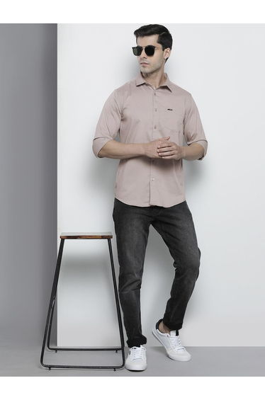 Men Slim Fit Solid Shirt