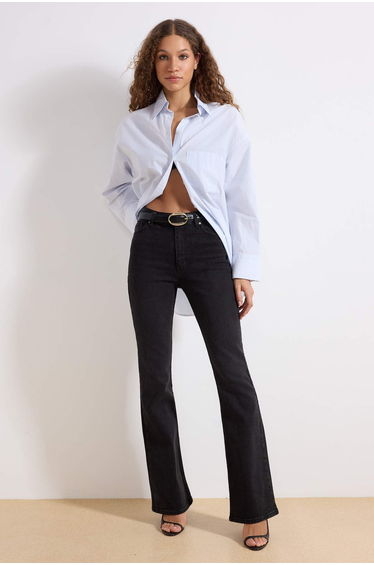 Jeans - Black - Wide leg