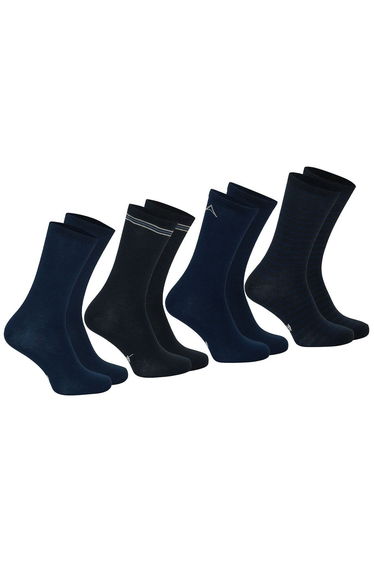 Pack of 4 Pairs of Patterned Crew Socks