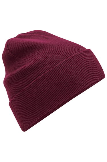 Beechfield Original Organic Cotton Cuffed Beanie - Burgundy