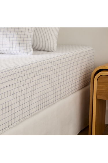 Cotto Fitted Sheet in Cotton Muslin with 30cm Flap