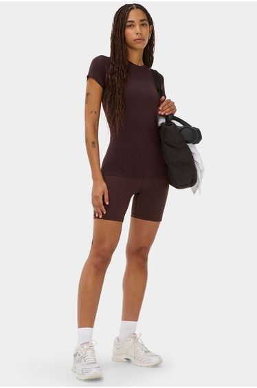 Power 6 Inch Biker Shorts Espresso Brown