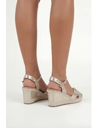 Wide Fit Jada Soft Knot Espadrille High Wedge Sandals - 1