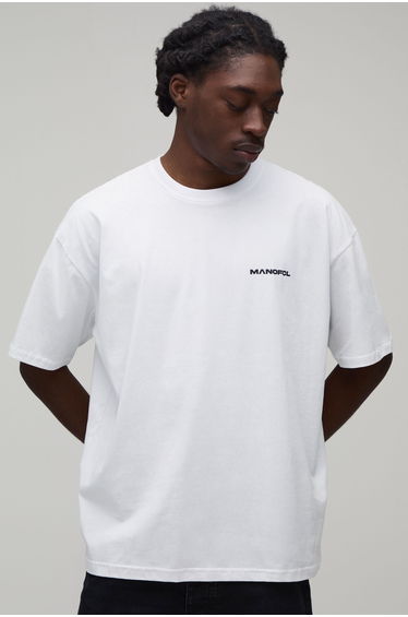 Oversized Cherry Graphic T-Shirt - white