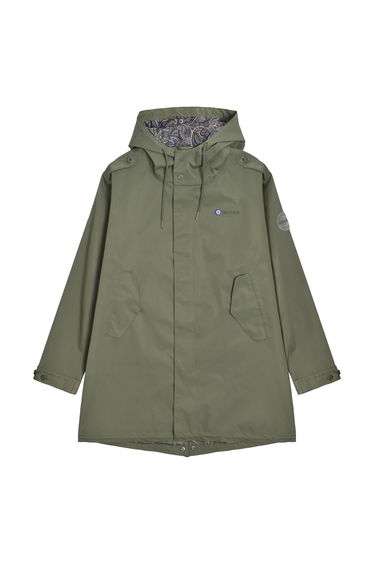 Lambretta Mens Waterproof Parka - Khaki Green