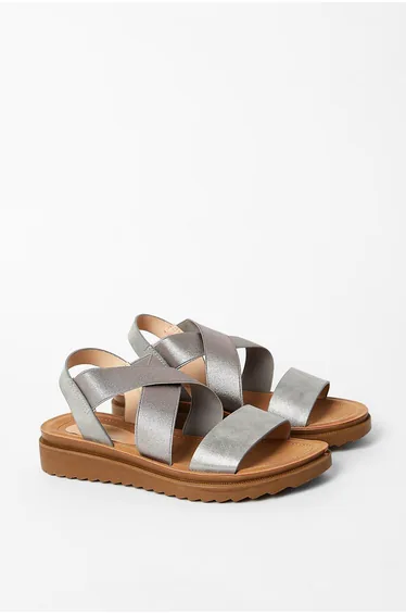 Good For The Sole: Wide Fit Ana Comfort Cross Strap Sandals