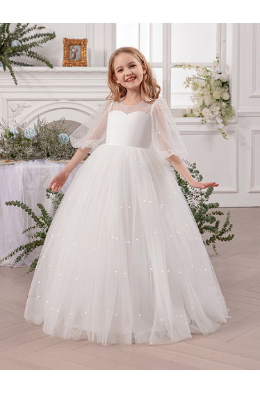 Faux Pearl Detail Bow Tie Deep V-Back Dress