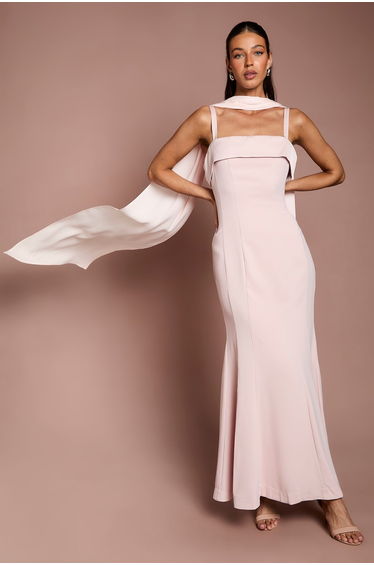 Blush Satin Scarf