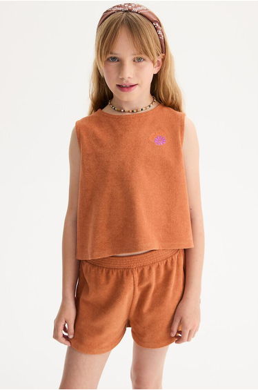 2 Pieces Set with Towelling T-Shirt and Shorts